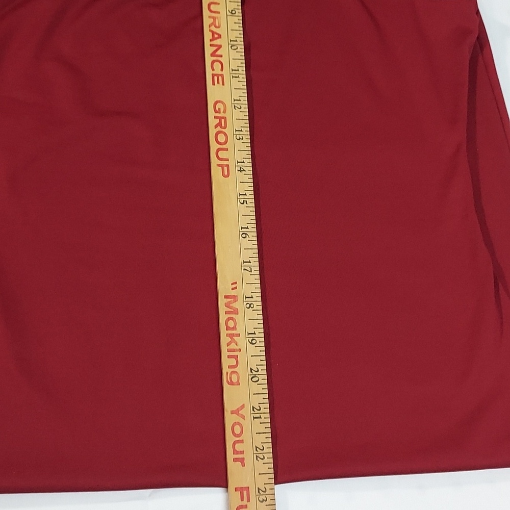 NWT Chicos Travelers Elegant Red Lace Overlay with Dress Cherry Color Sz 2 - Picture 12 of 15